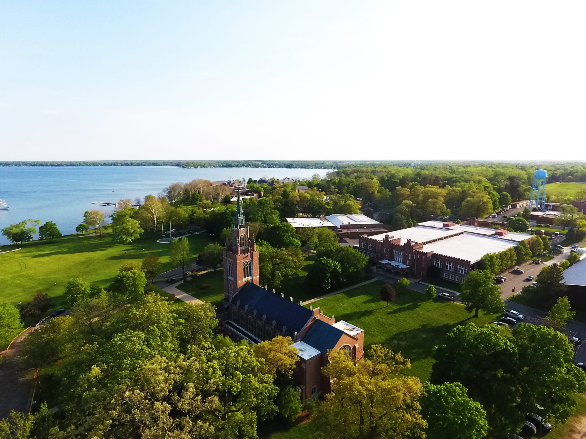 Aerial view of Culver Military Academy campus